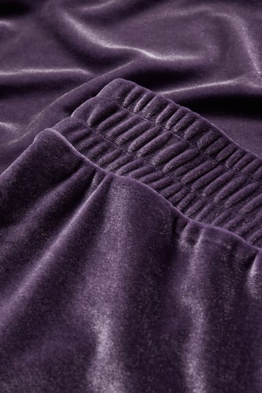 Exclusivo online - CLOCKHOUSE - pantalón de deporte de terciopelo - lila