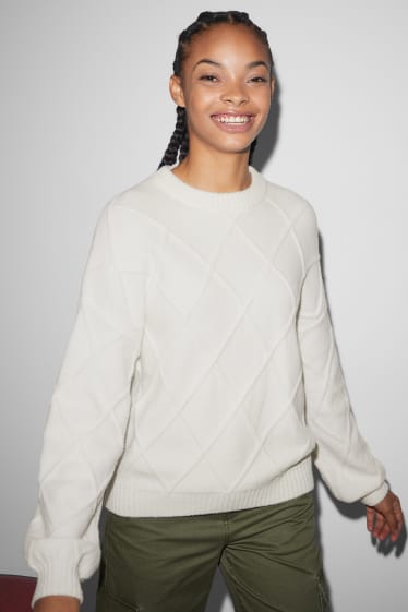 Clockhouse Girls - CLOCKHOUSE - maglione - bianco neve