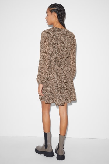 Clockhouse Girls - CLOCKHOUSE - dress - patterned - black / beige