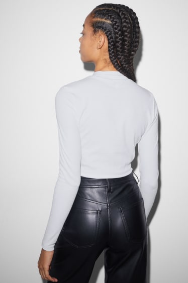 Exclusief online - CLOCKHOUSE - crop longsleeve - wit