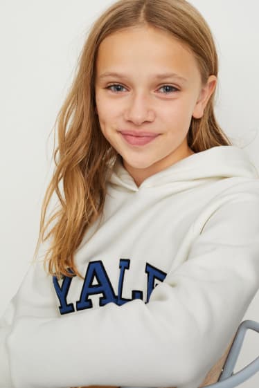 Filles - Yale University - sweat à capuche - blanc