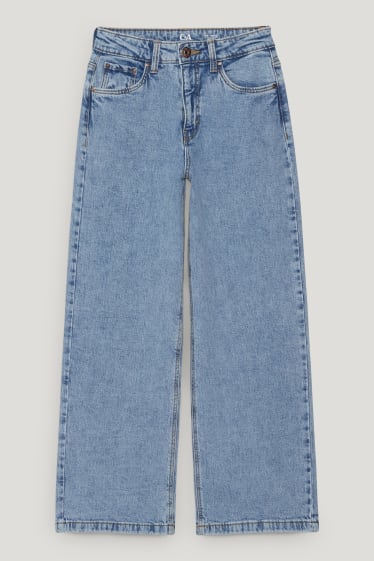 Kids Girls - Wide leg jeans - dżins-jasnoniebieski