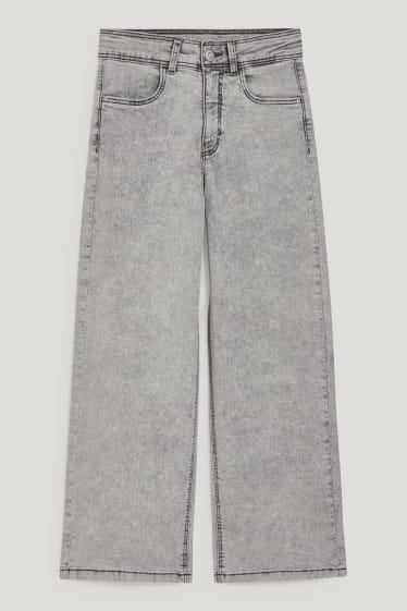 Kids Girls - Wide leg jeans - dżins-jasnoszary