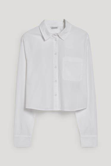 Clockhouse femme - CLOCKHOUSE - chemisier court - blanc