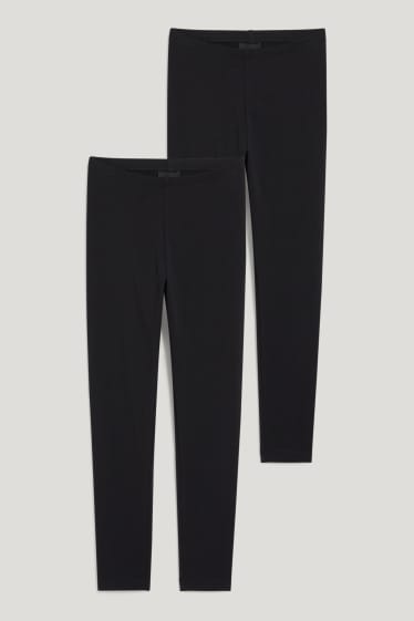 Bambine: - Confezione da 2 - leggings - nero