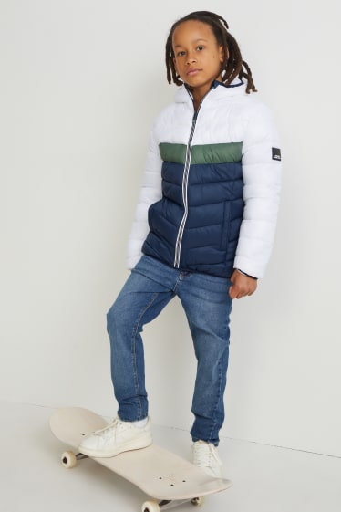 Kids Boys - Steppjacke mit Kapuze - weiß