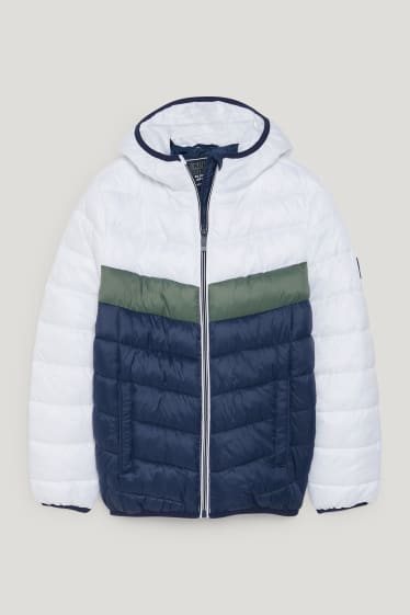 Kids Boys - Steppjacke mit Kapuze - weiß