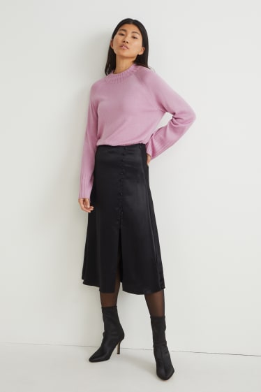 Donna - Maglione con componente di seta - rosa