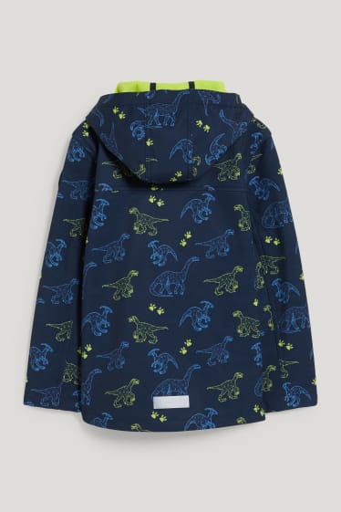 Toddler Boys - Dino - softshelljas met capuchon - donkerblauw