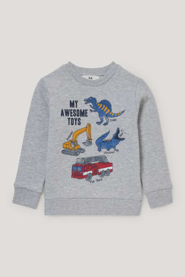 Toddler Boys - Bluză de molton - gri deschis melanj
