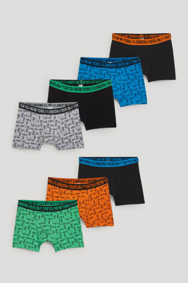 Reverskraag - Set van 7 - boxershort - zwart