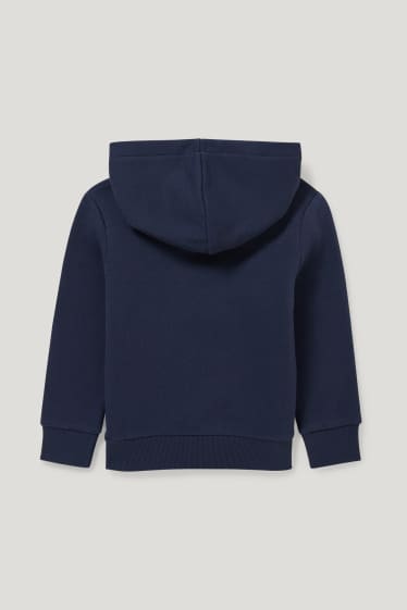 Toddler Boys - Dino - hoodie - glanseffect - donkerblauw