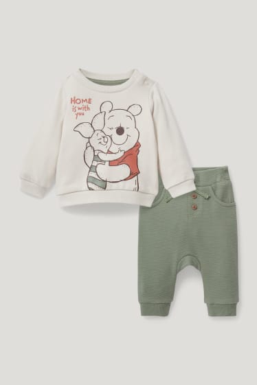 Baby Boys - Winnie de Poeh - babyoutfit - 2-delig - beige-mix