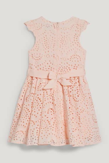 Niñas - Vestido - de fiesta - melocotón