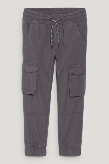 Batolata chlapci - Cargo kalhoty - straight fit - tmavošedá