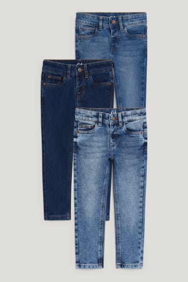 Toddler Boys - Multipack 3er - Skinny Jeans - blau-melange