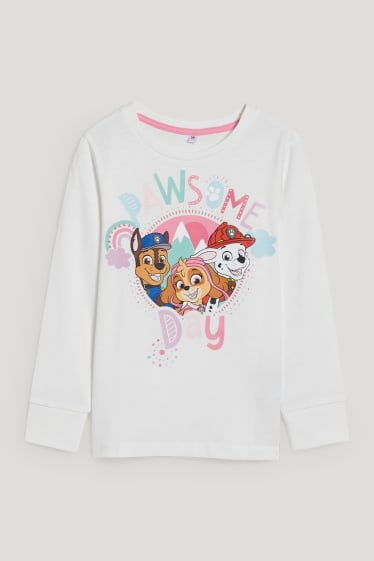 Niñas - La Patrulla Canina - pijama - 2 piezas - blanco