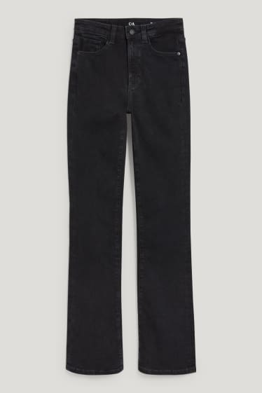 Mujer - Curvy jeans - high waist - bootcut - LYCRA® - negro