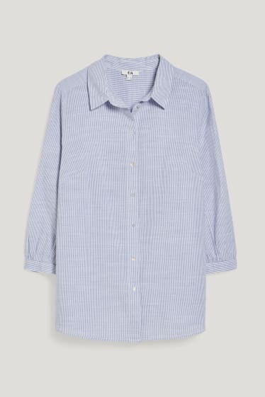 Dona - Brusa - ratlles - blau/blanc