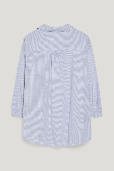 Dona - Brusa - ratlles - blau/blanc