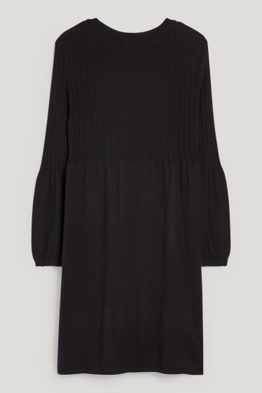 Women - Knitted maternity dress - black