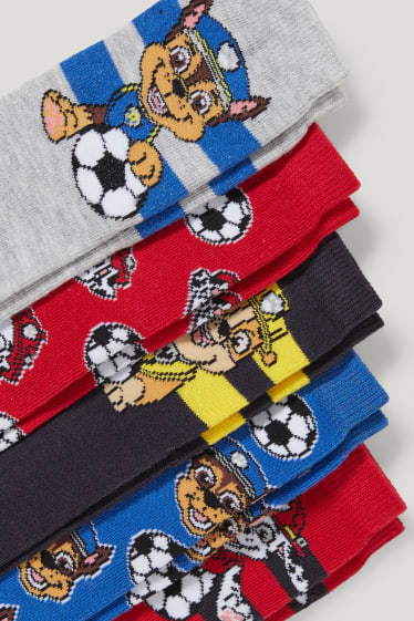 Garçons - Lot de 5 paires - Pat’ Patrouille - chaussettes à motif - rouge