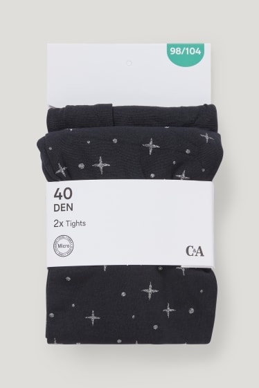 Kids Girls - Multipack 2er - Feinstrumpfhose - 40 DEN - schwarz