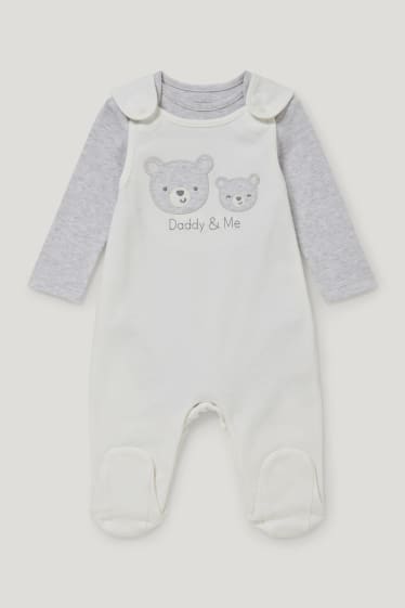 Baby Girls - Set con tutina - 2 pezzi - bianco