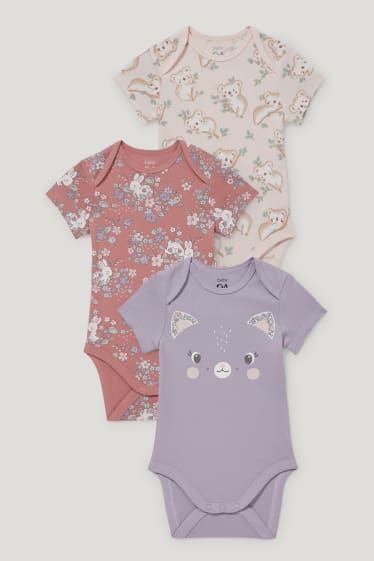 Baby Girls - Multipack 3er - Baby-Body - rosa