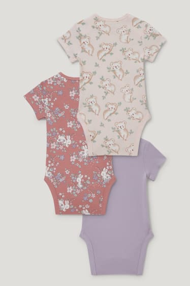 Baby Girls - Multipack 3er - Baby-Body - rosa
