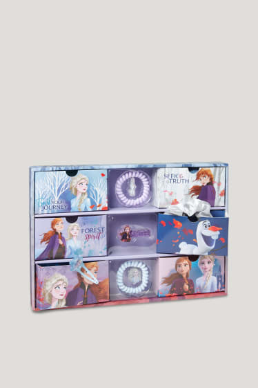 Nena - Frozen - caixa de regal amb conjunt per als cabells - 11 peces - morat clar