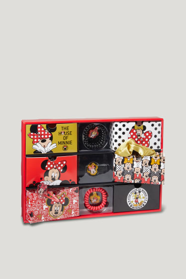 Niñas - Minnie Mouse - set para el cabello en caja de regalo - 11 piezas - rojo