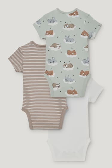 Baby Girls - Confezione da 3 - body neonati - bianco / turchese