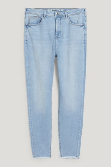 Femmes grandes tailles - CLOCKHOUSE - skinny jean - high waist - jean bleu clair
