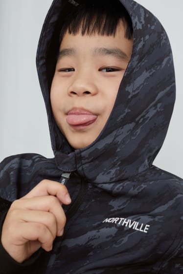 Kids Boys - Softshell jacket with hood - dark gray