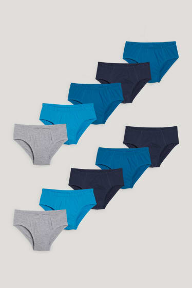 Kids Boys - Multipack 10er - Slip - blau