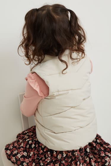 Batolata dívky - Prošívaná vesta - krémové barvy