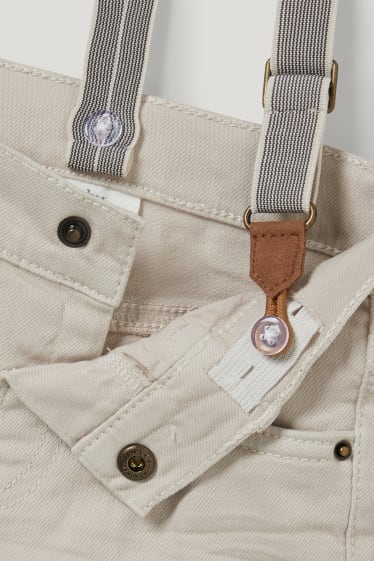 Bébé garçons - Pantalon pour bébé doté de bretelles - blanc crème