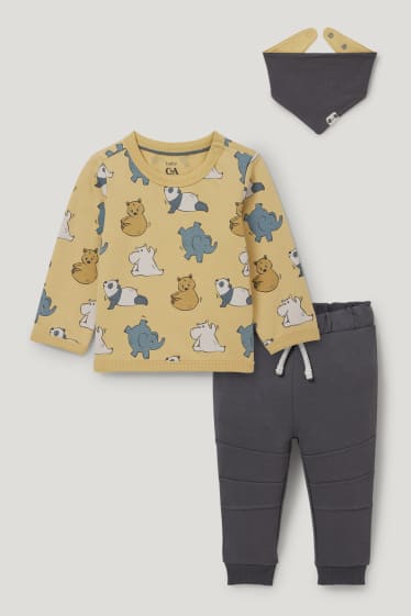 Bébé garçons - Ensemble bébé - 3 pièces - gris foncé