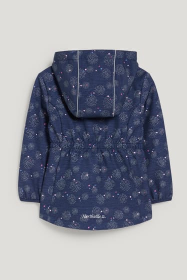 Toddler Girls - Geacă softshell cu glugă - cu model - albastru închis