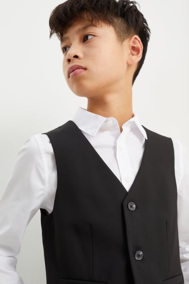 Chlapecké - Obleková vesta - stretch - LYCRA® - černá