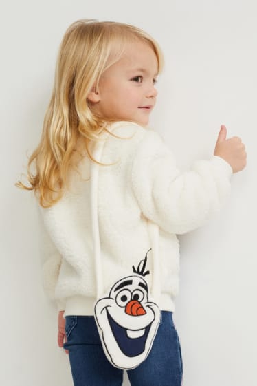 Toddler Girls - Frozen - set - sweatshirt en tasje - gerecyclede stof - crème wit