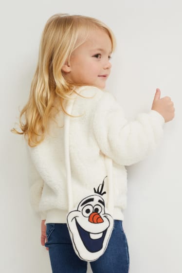 Filles - La Reine des Neiges - ensemble - sweat et sac - blanc crème
