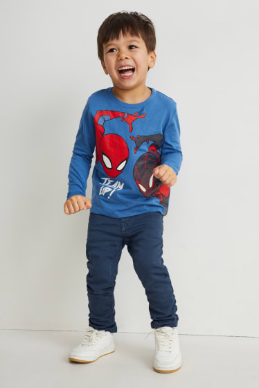 Garçons - Lot de 3 - Spider-Man - hauts à manches longues - bleu foncé