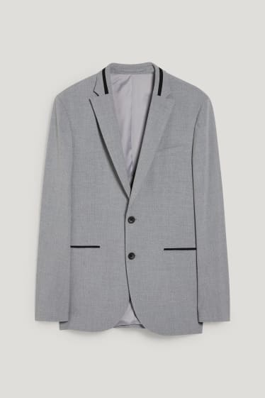 Hommes - Veste de costume - slim fit - Flex - LYCRA® - gris clair chiné