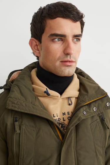 Men - Jacket with hood - khaki