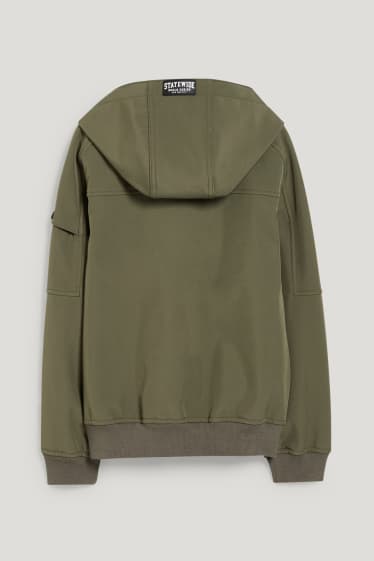 Nen - Jaqueta softshell amb caputxa - verd fosc