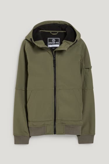 Nen - Jaqueta softshell amb caputxa - verd fosc