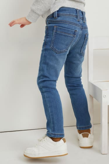 Garçons - Lot de 2 - skinny jean - jeans doublés - jean bleu