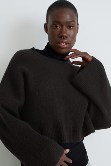 Mujer - Jersey crop - negro
